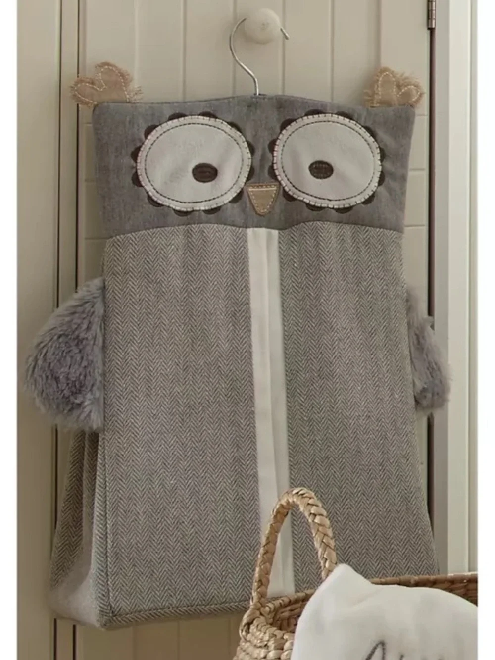 Levtex Night Owl Crib Bedding Set - Cream and Gray